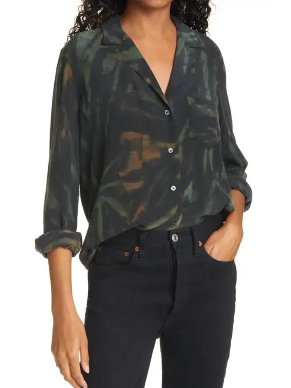 Rails Rebel Silk Button Down Shirt